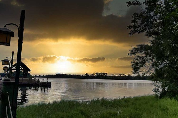 Bay Lake At Sunset